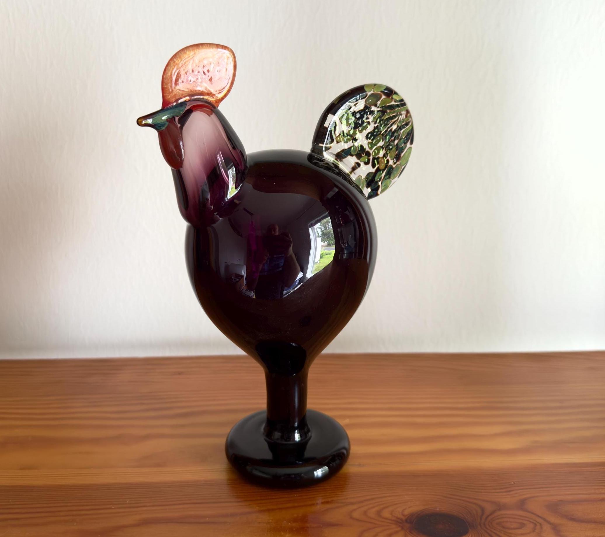 工芸品 Oiva Toikka Bird JUHLAKUKKO ROOSTER1997 Kaiku blue large