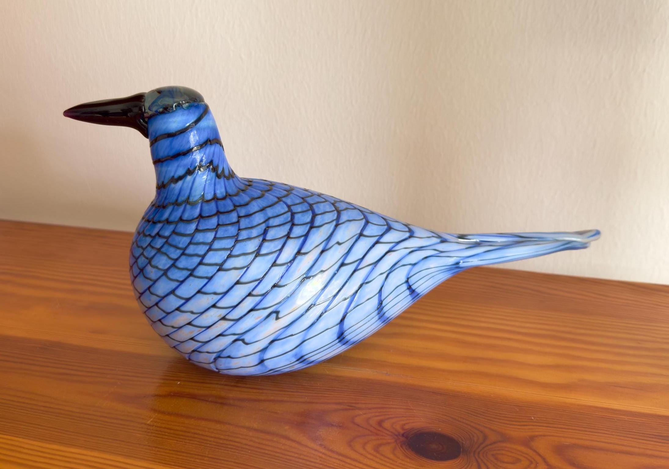 Oiva Toikka Rusee Grebe (kriikku) Glass Bird Very Rare Split Tail