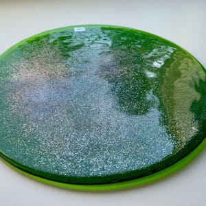 Oiva Toikka Pro Arte Glass Tray Green Design Glass In Original Box Signed Nuutajärvi Finland