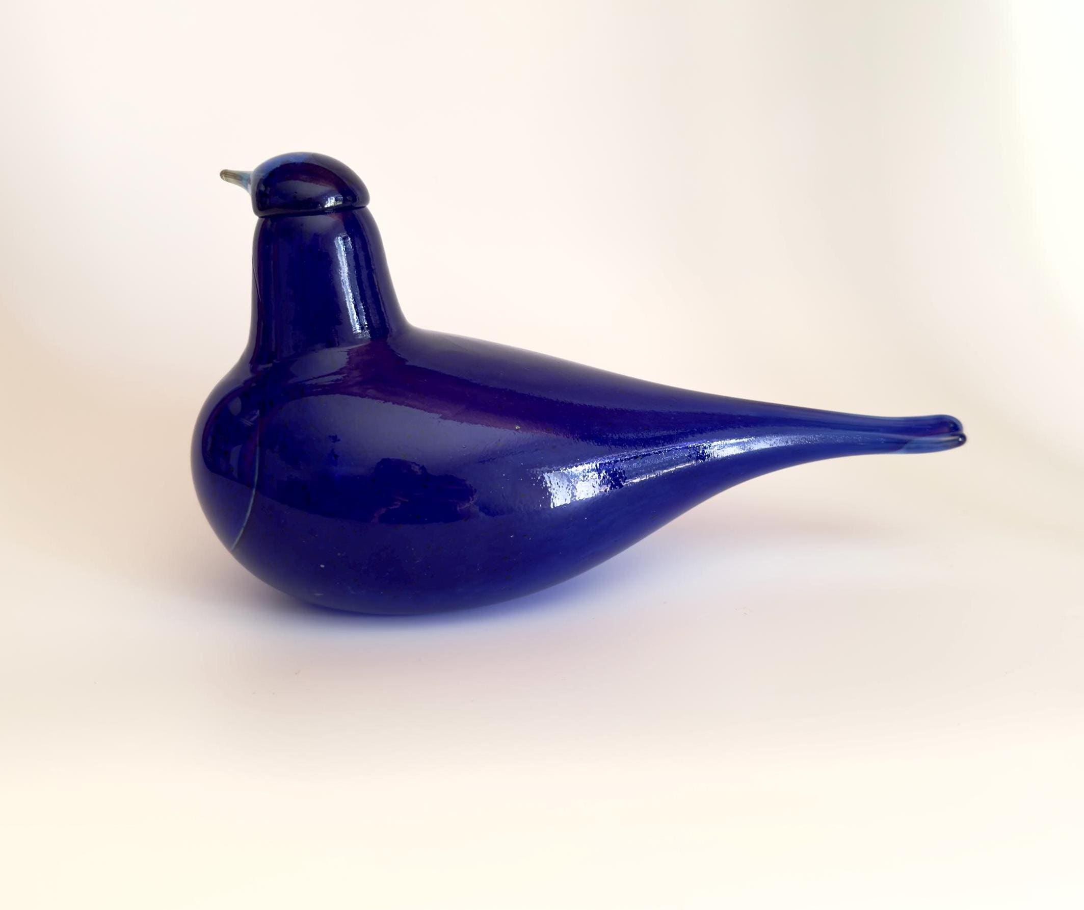 工芸品  Birds by Toikka Evening bird iittala Toikka Dark Grey / White Night Owl - Birds by Toikka