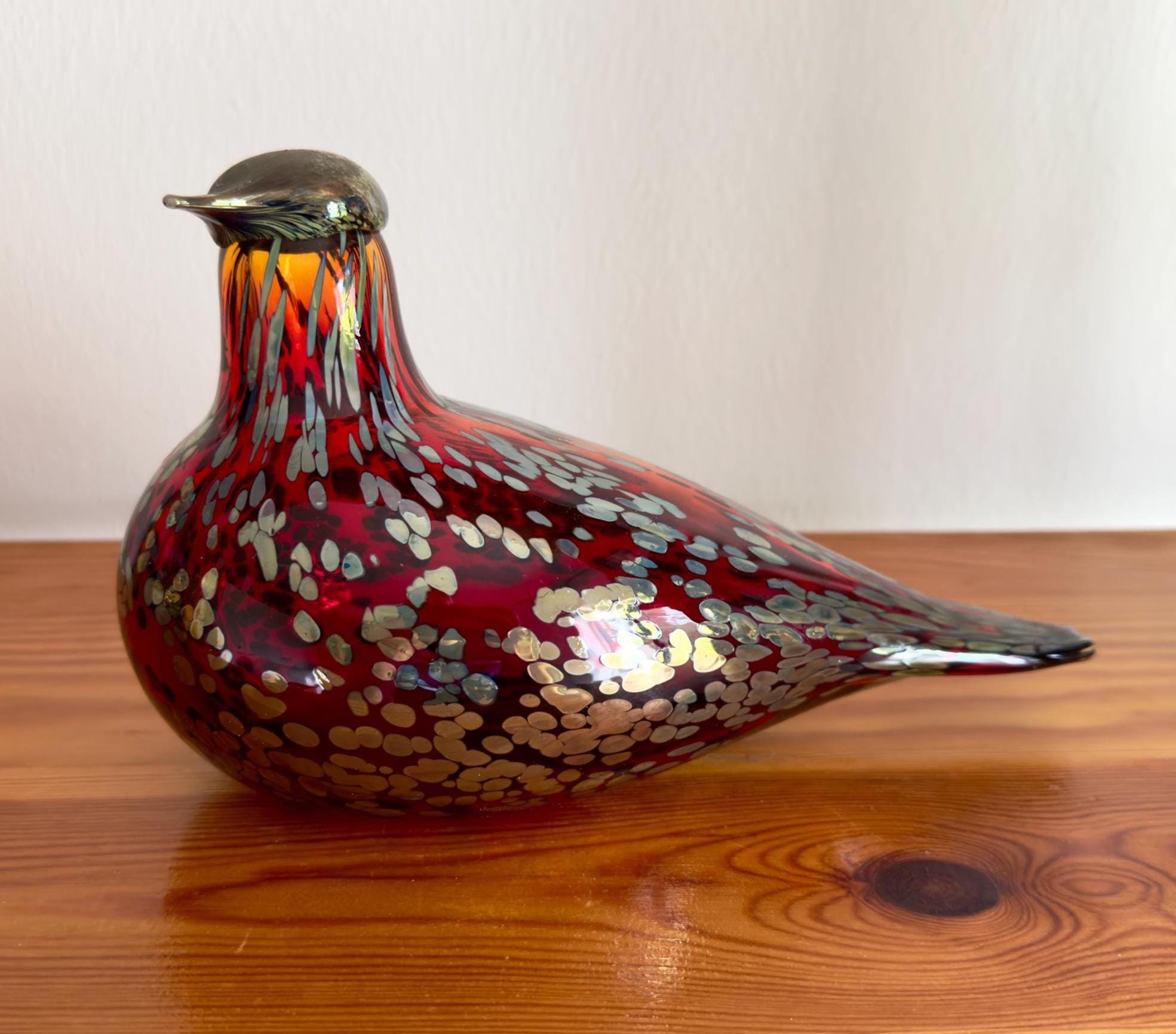 Oiva Toikka Ruby Bird (rubiinilintu) Original Exquisite Ruby Red