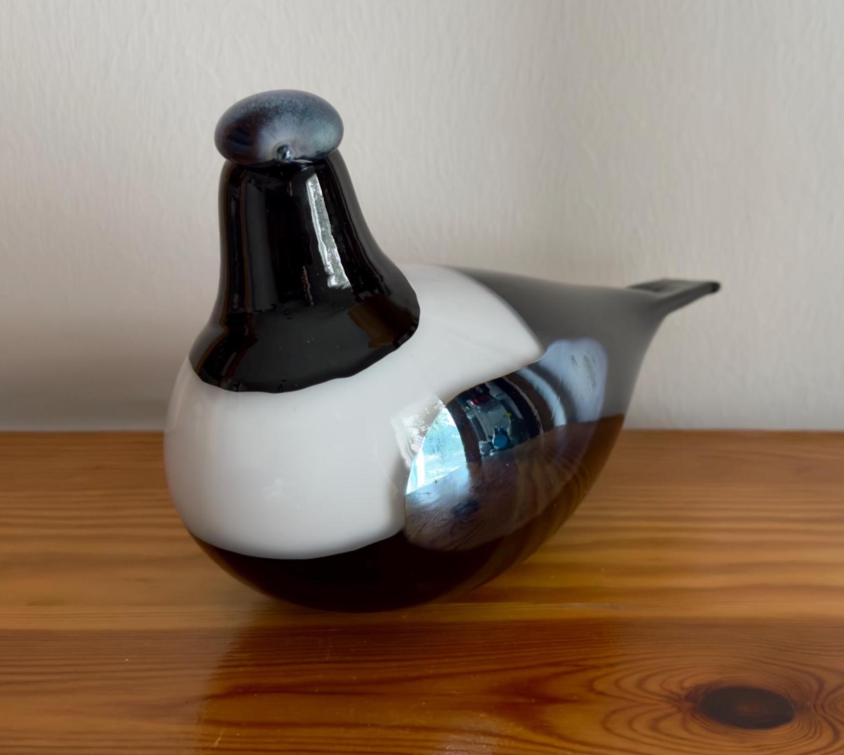Oiva Toikka Magpie (harakka) Glass Bird Rare 1980s Elegant