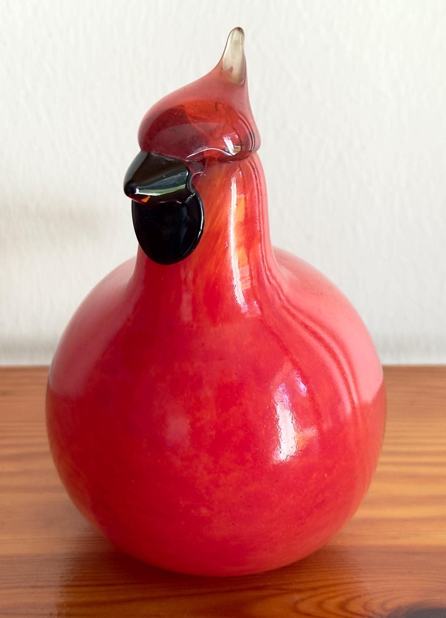 Oiva Toikka Red Cardinal (kardinaali) Glass Bird Figurine Rare