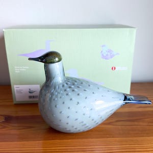 Oiva Toikka Little Tern (tirri) Glass Bird Recycled Clear Art
