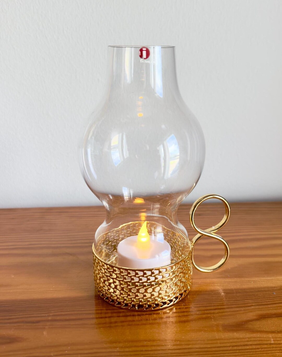 イタリア カポディモンテ 陶器スタンドライト Iittala Finland Large Glass Lantern Candle Holder for Tealight 24