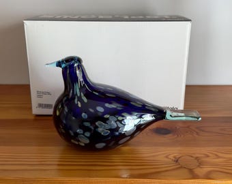 工芸品  birds oiva toikka SMEW Oiva Toikka Iittala Smew Bird Nuutjarvi Art Glass Large 8.25