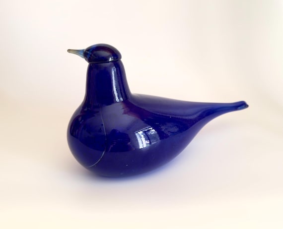 Oiva Toikka Night Tern (yötiira) Glass Bird Vintage Very Rare