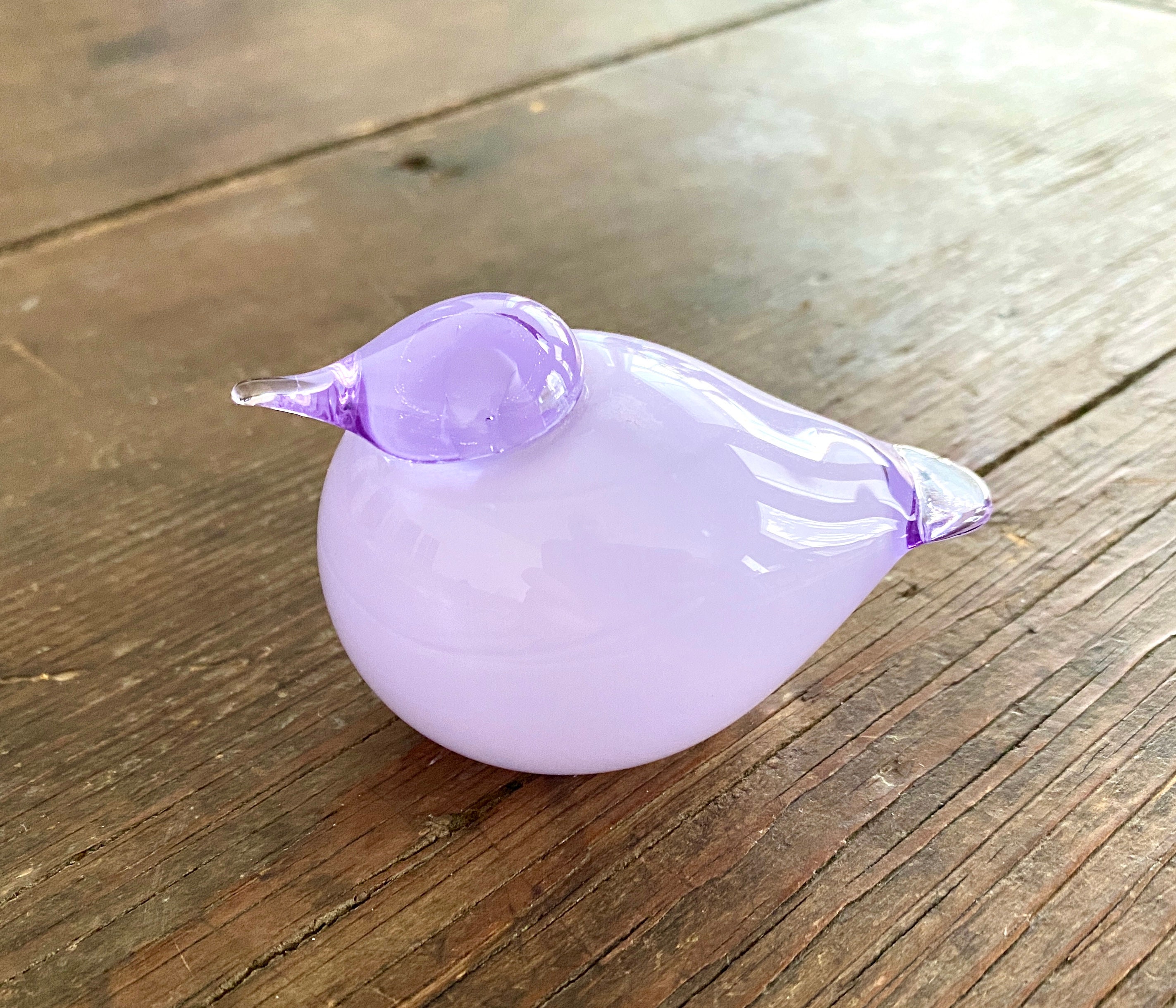 Oiva Toikka Puffball Kuukunen Lilac Special Rare Color Art Glass  