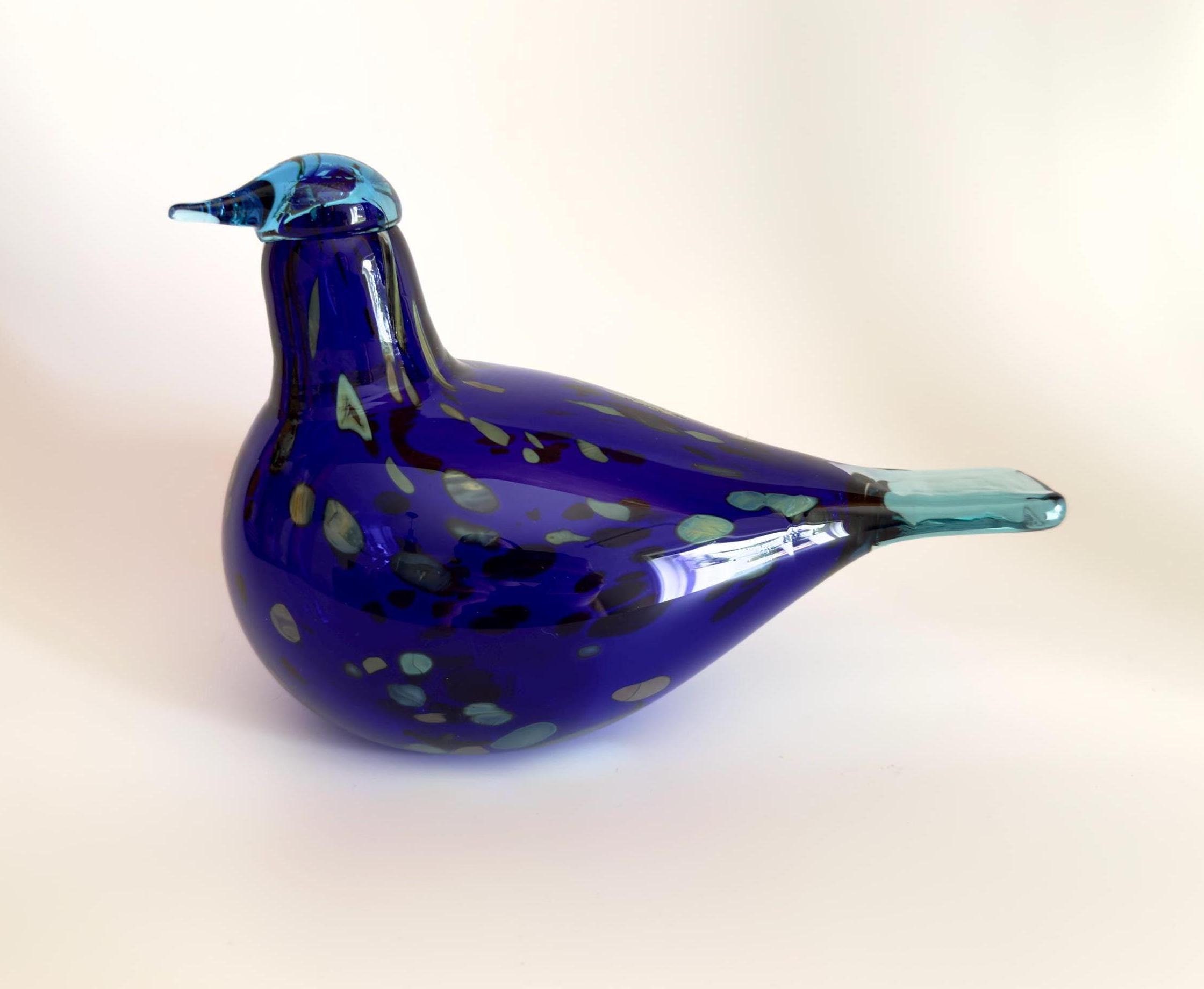 Oiva Toikka Sinikki City of Vantaa Special Rare Art Glass Bird