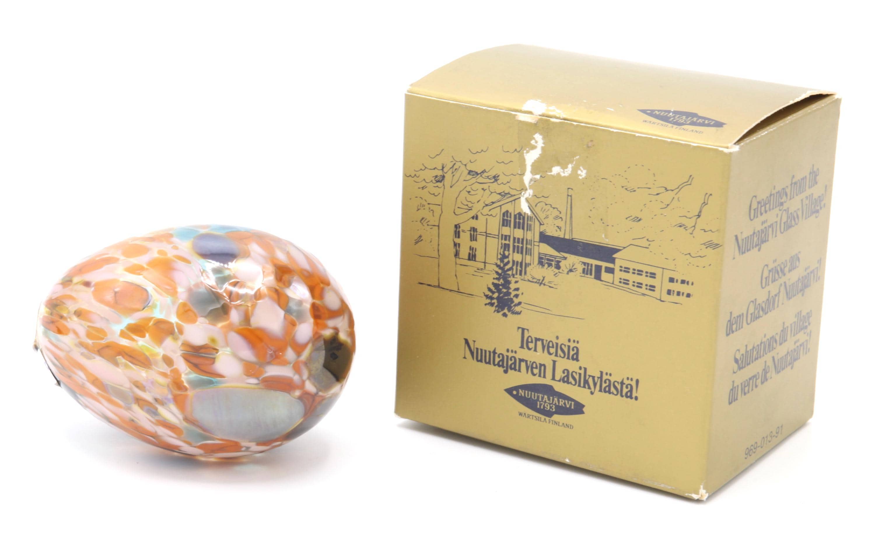4708 ヌータヤルヴィ　エッグ　Kerttu Nurminen egg Nuutajarvi Kerttu Nurminen Decoration Egg 北欧家具talo tool