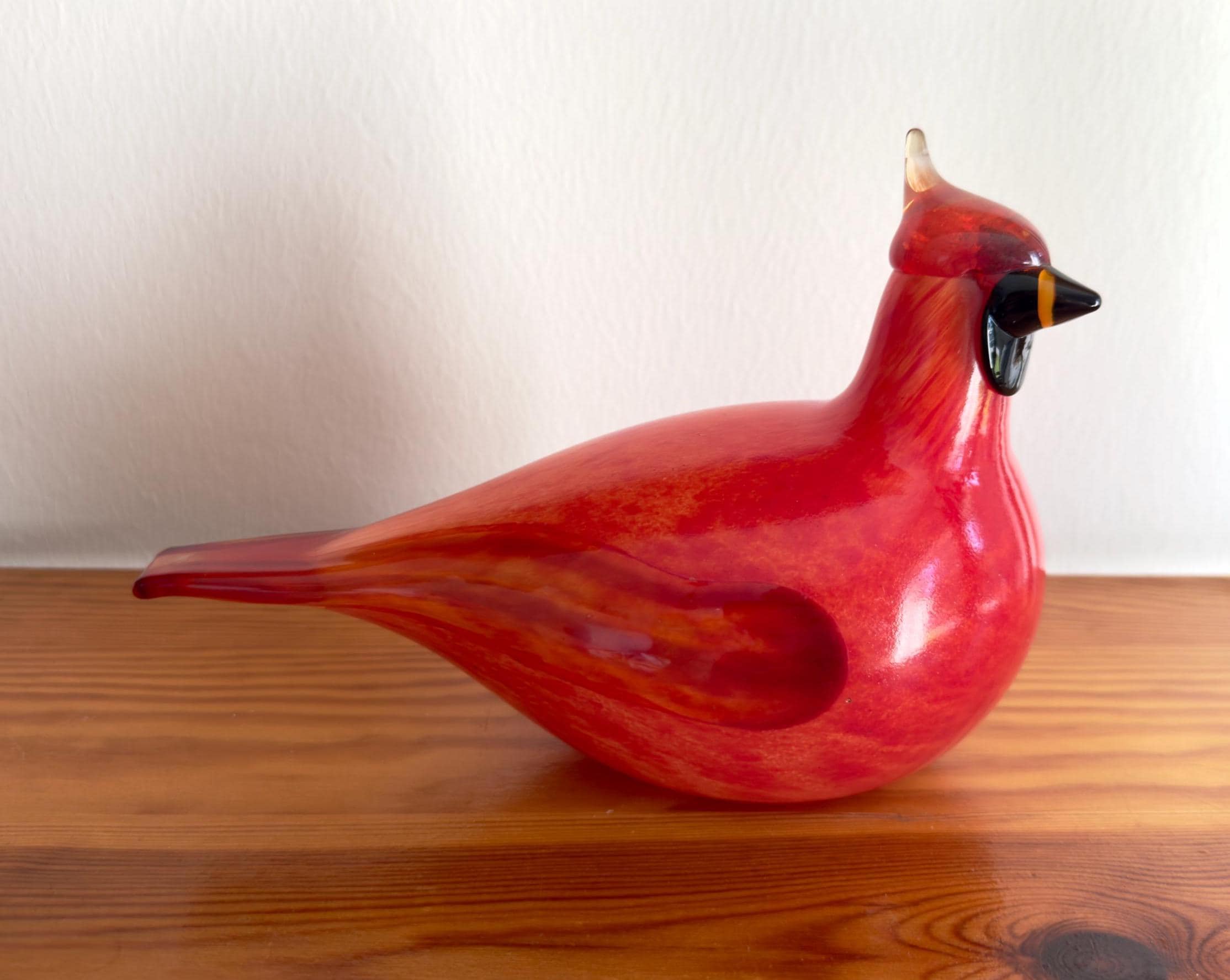 Oiva Toikka Red Cardinal (kardinaali) Glass Bird Figurine Rare