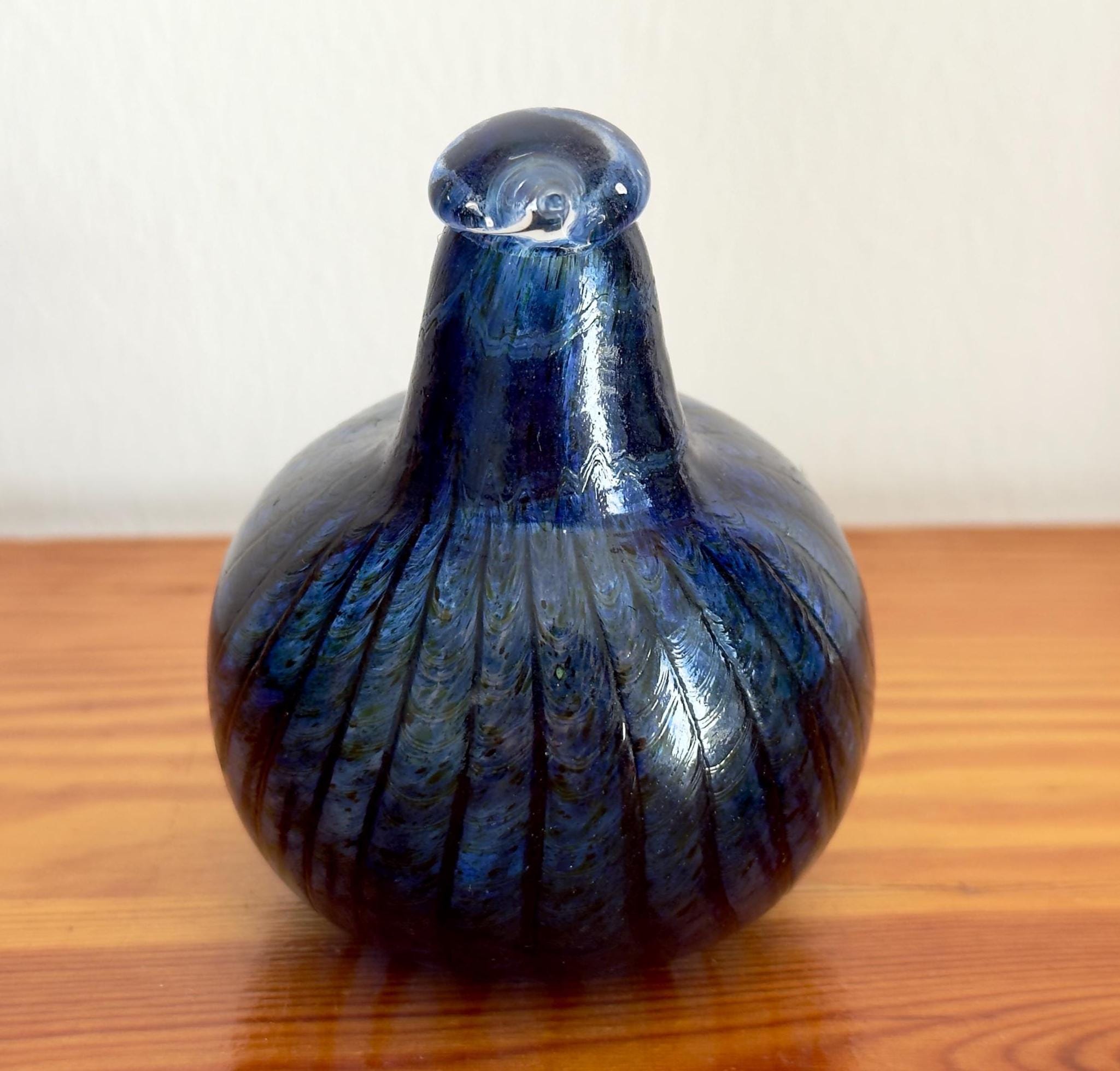 Oiva Toikka Blue Cuckoo (sinikäkönen) Glass Bird Very Rare Design