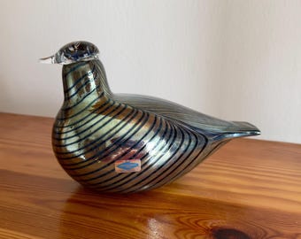 Oiva Toikka Pajusotka Whip Poor Will Birds of Passage Art Glass