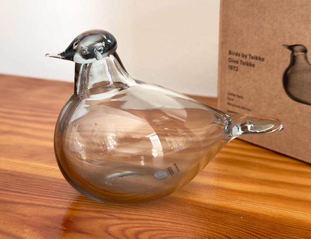 置物  Birds by Toikka Little Tern Oiva Toikka Little Tern (tirri) Glass Bird Recycled Clear Art
