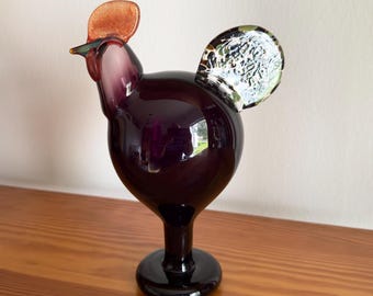 Oiva Toikka Rooster (kukko) Glass Bird 1998 Annual Design Art