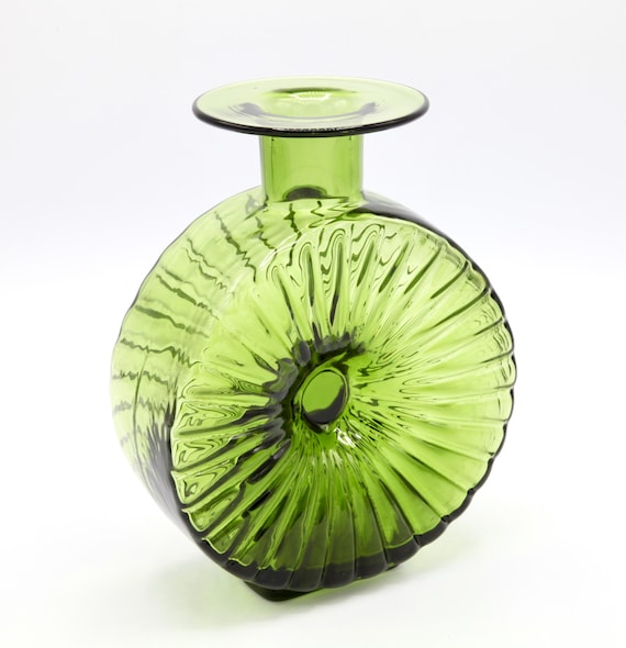 Riihimäen Lasi Sun Bottle (aurinkopullo) 2/4 Forest Green RARE