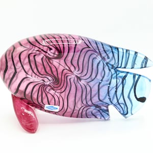 Nuutajärvi Pro Arte Leaf Fish (Lehtikala) Signed Rare Vintage Art Glass by Kerttu Nurminen Finland
