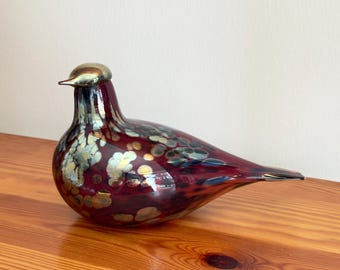 Oiva Toikka Blue Magpie Rantaharakka Rare Art Glass Bird Iittala