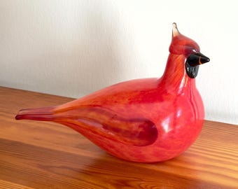 Oiva Toikka Kukko Rooster Annual Bird 1998 Art Glass Iittala