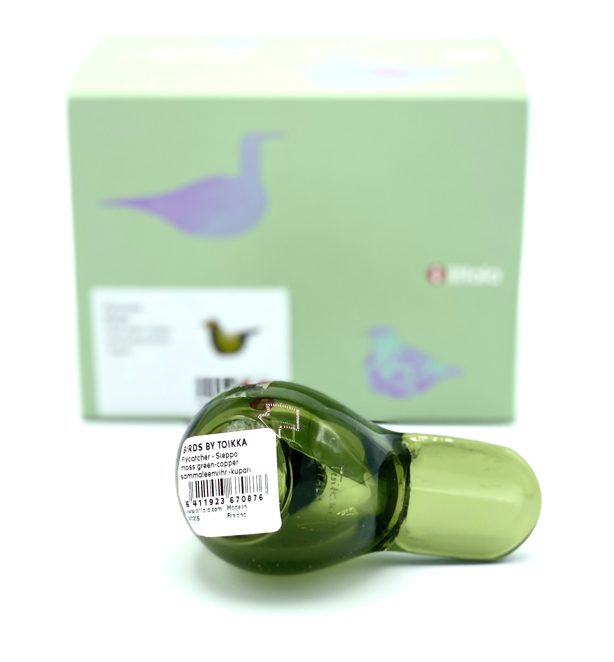 置物 Birds by Toikka FLYCATCHER SIEPPO 15+1 Oiva Toikka Flycatcher (sieppo) Art Glass Bird Salmon Pink
