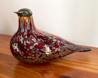 Oiva Toikka Ruby Bird (rubiinilintu) Original Exquisite Ruby Red