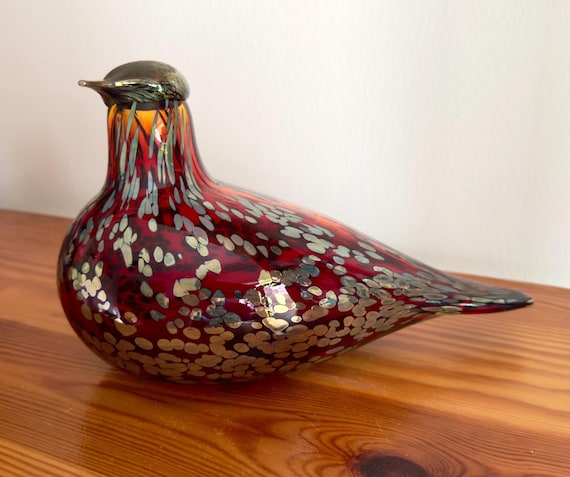 Oiva Toikka Ruby Bird (rubiinilintu) Original Exquisite Ruby Red