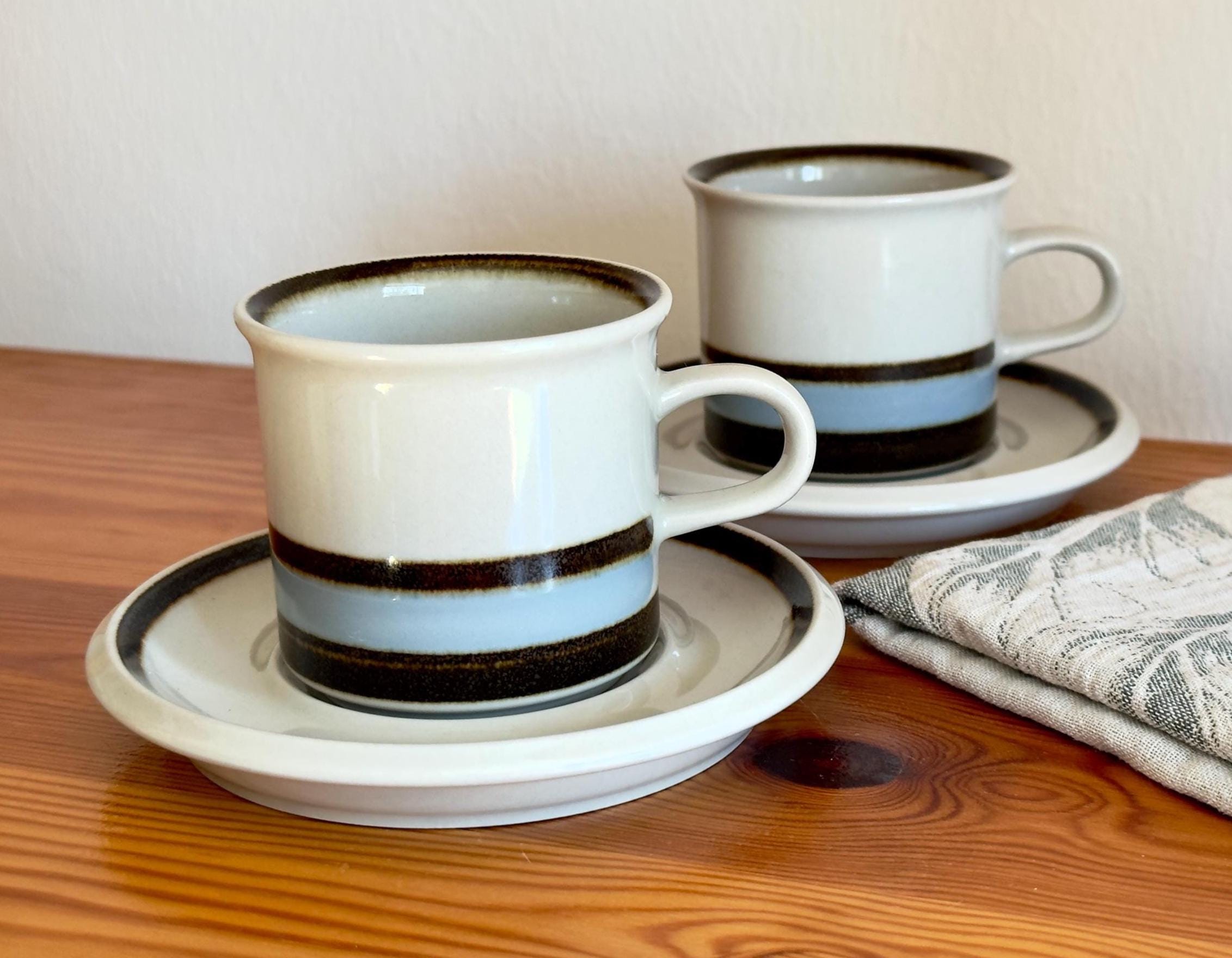 Arabia Finland Suvanto Two Espresso Coffee Cups With Saucers 4 Pcs Vintage  Rare Design Ceramic Stoneware by Ulla Procop Multiple Available - Etsy
