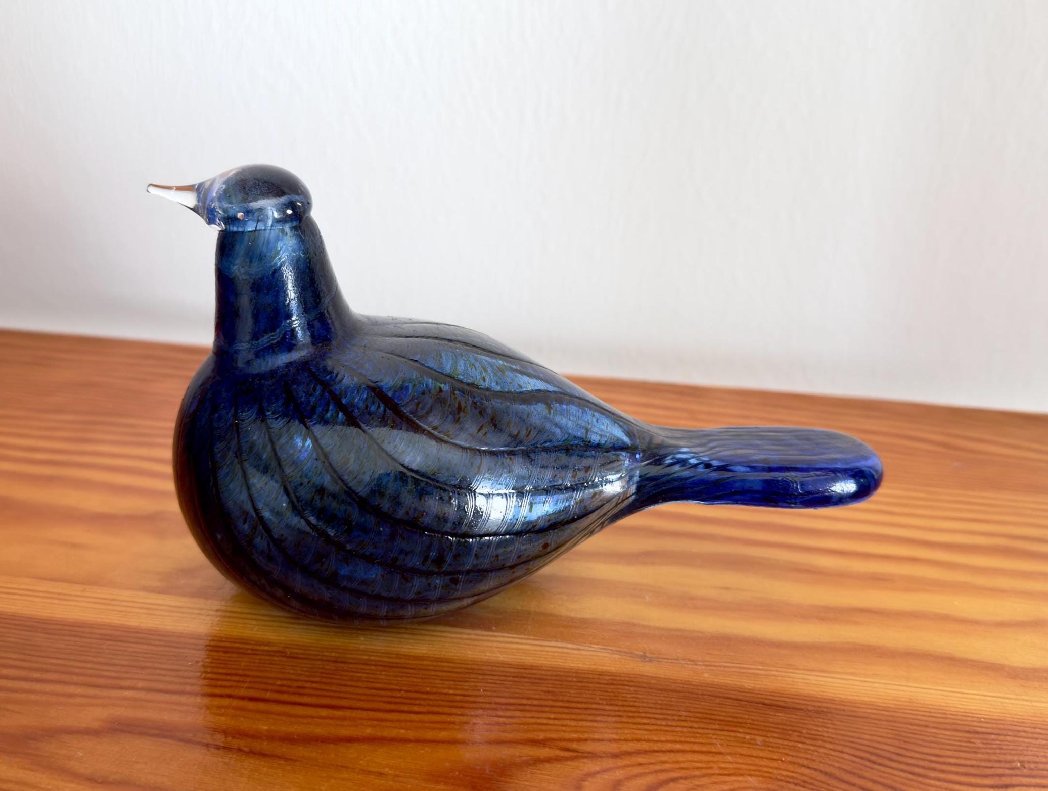 Oiva Toikka Blue Cuckoo (sinikäkönen) Glass Bird Very Rare Design