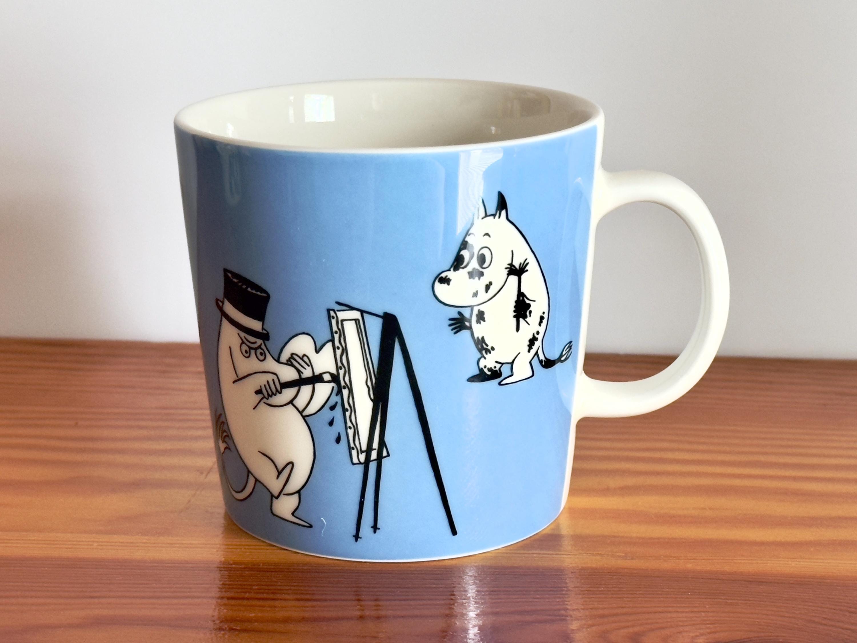 ARABIA FINLAND ムーミン Arabia Finland Moomin Mug Vintage Blue Design Ceramic 0.4 L - Etsy