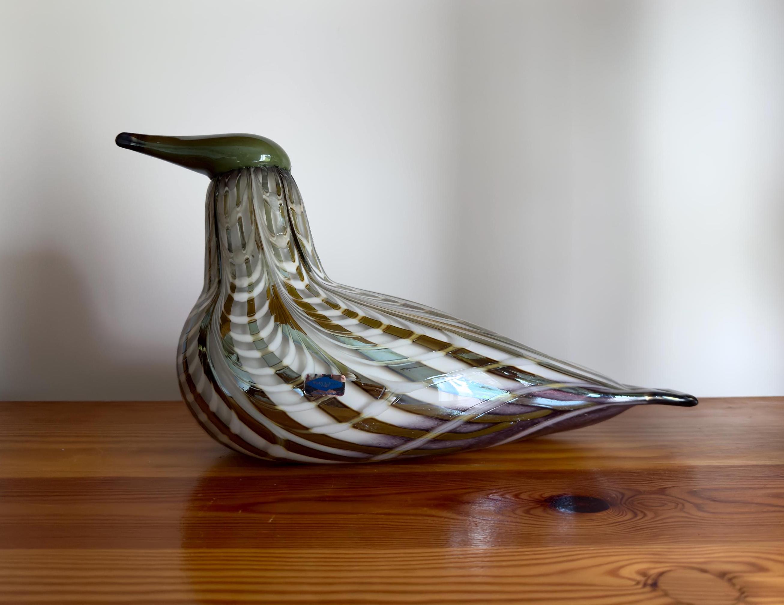 工芸品  birds oiva toikka Mountain bird iittala OIVA TOIKKA American Mountain Glass Bird Signed