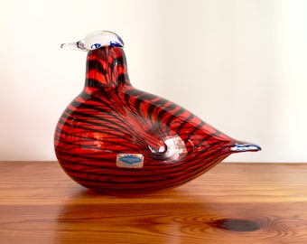 Oiva Toikka Bald Coot (nokikana) Birds of Passage Glass Bird