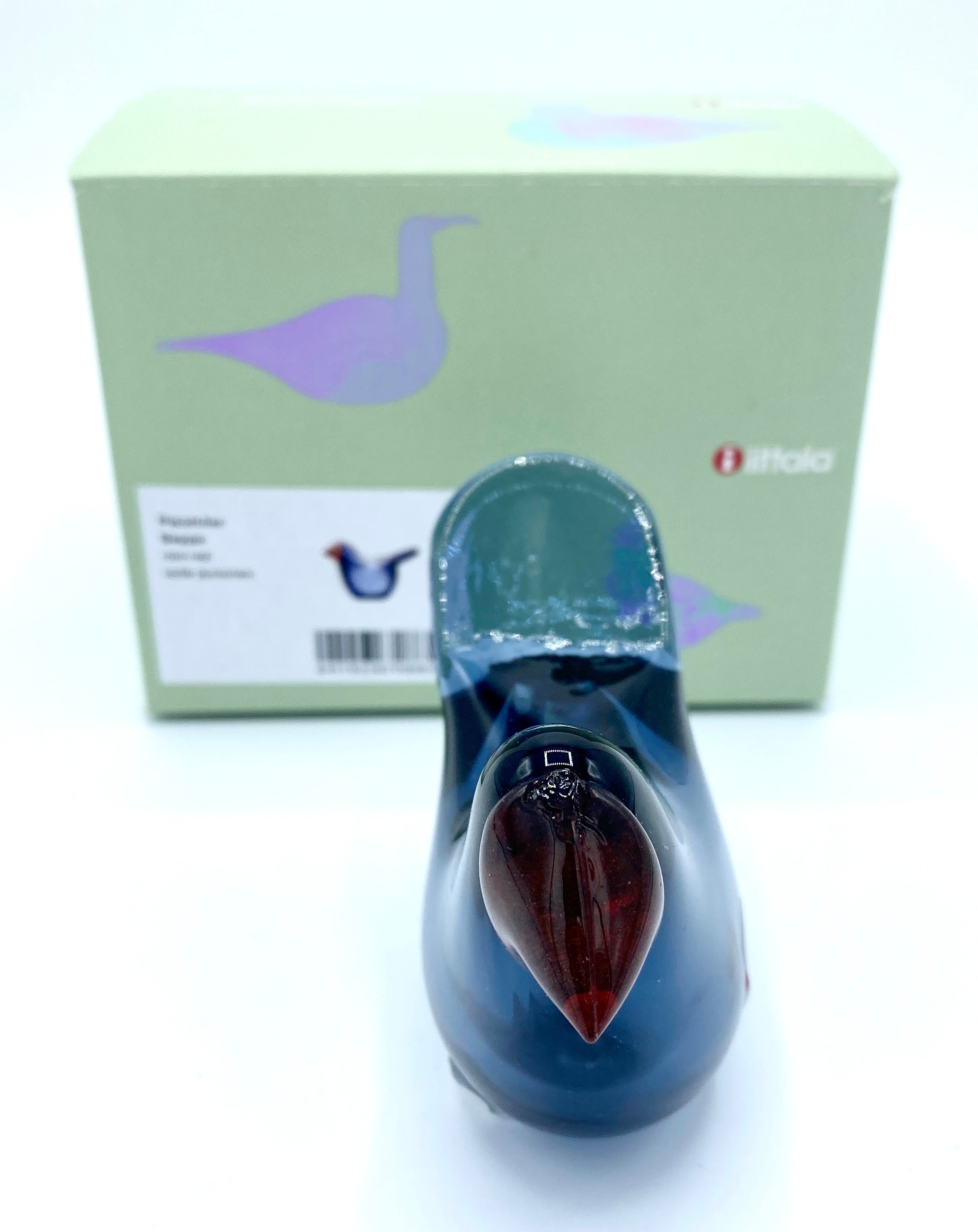 Oiva Toikka Flycatcher (sieppo) Art Glass Bird Rain With Red