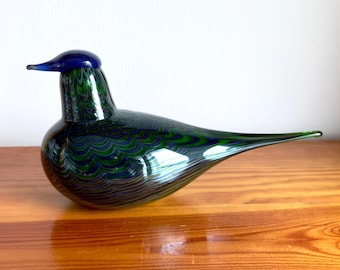 Oiva Toikka Magpie (harakka) Glass Bird Rare 1980s Elegant Design