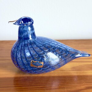 置物 Oiva Toikka BIRDS OF PASSAGE Untuviklo Oiva Toikka Blue Bird (sinisulka) Birds of Passage Glass Bird