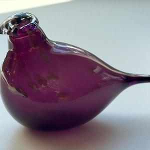 Oiva Toikka Golden Tern (kultatirri) Glass Bird Rare Lilac Vintage