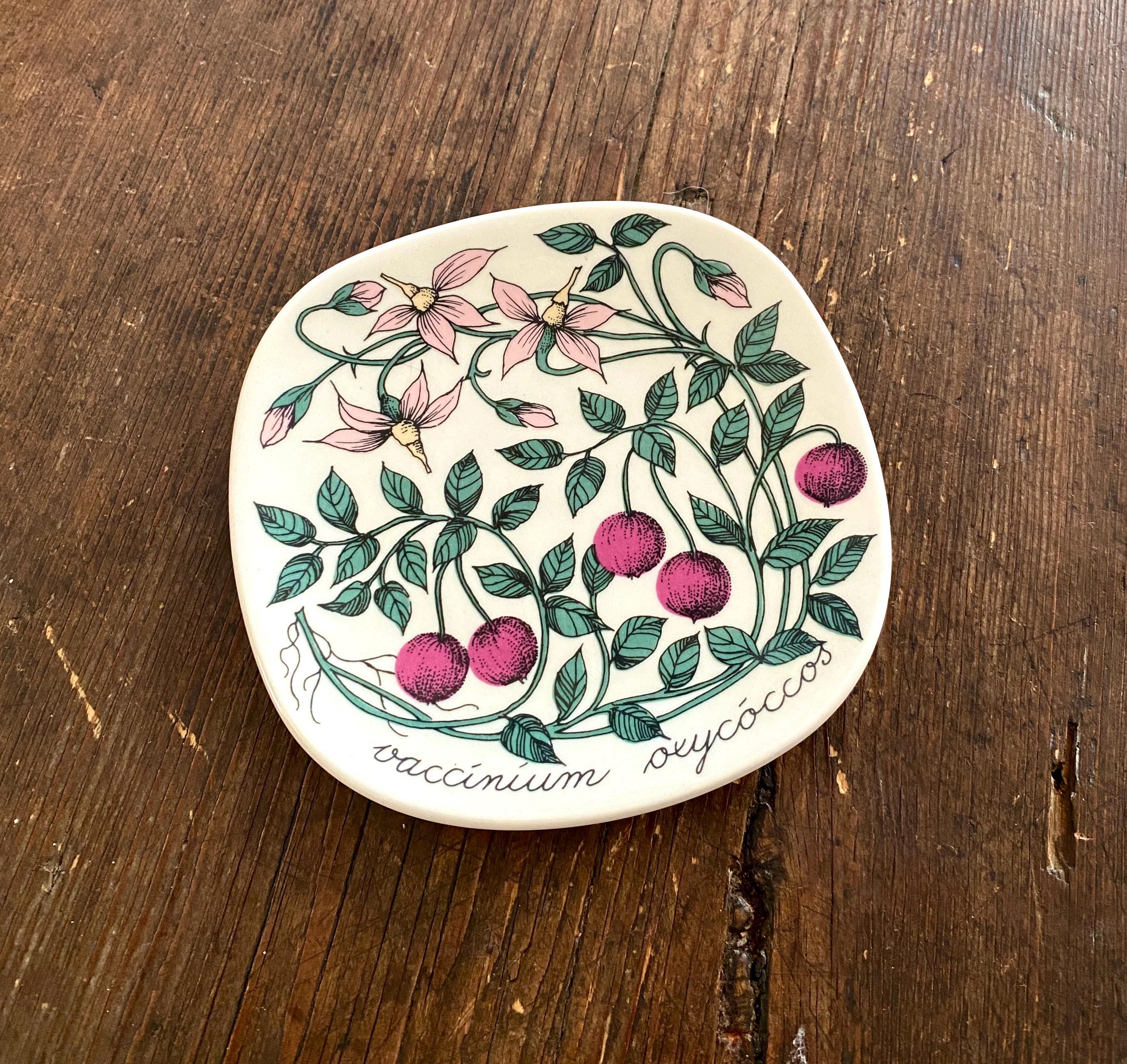 新品本物 Wall Botanica Finland Arabia Plate (karpalo Cranberry その他