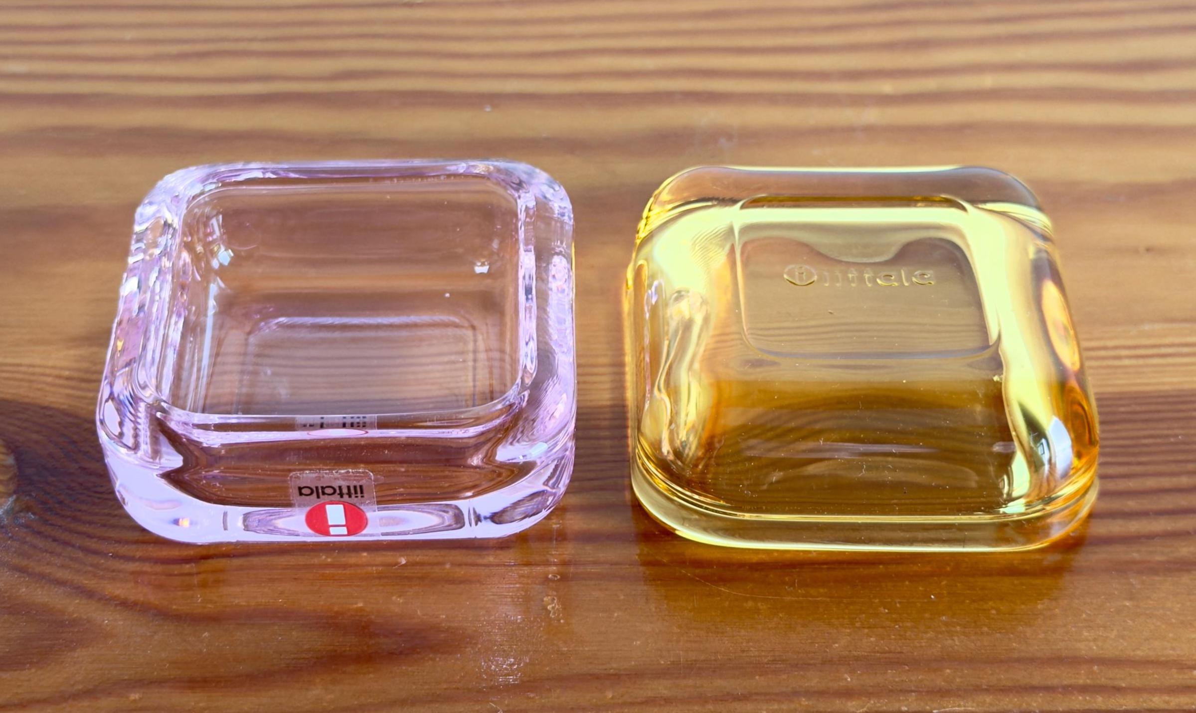 Iittala Finland Vitriini Small Jewelry Glass Box Rare Multicolored