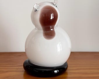 Oiva Toikka Magpie (harakka) Glass Bird Rare 1980s Elegant Design