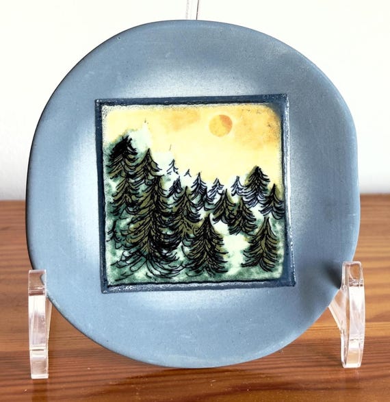 Arabia Finland Forest (metsä) Wall Plate Vintage Design Art