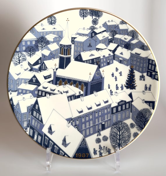 Arabia Finland Christmas Wall Plate Year 1987 Collectible Vintage