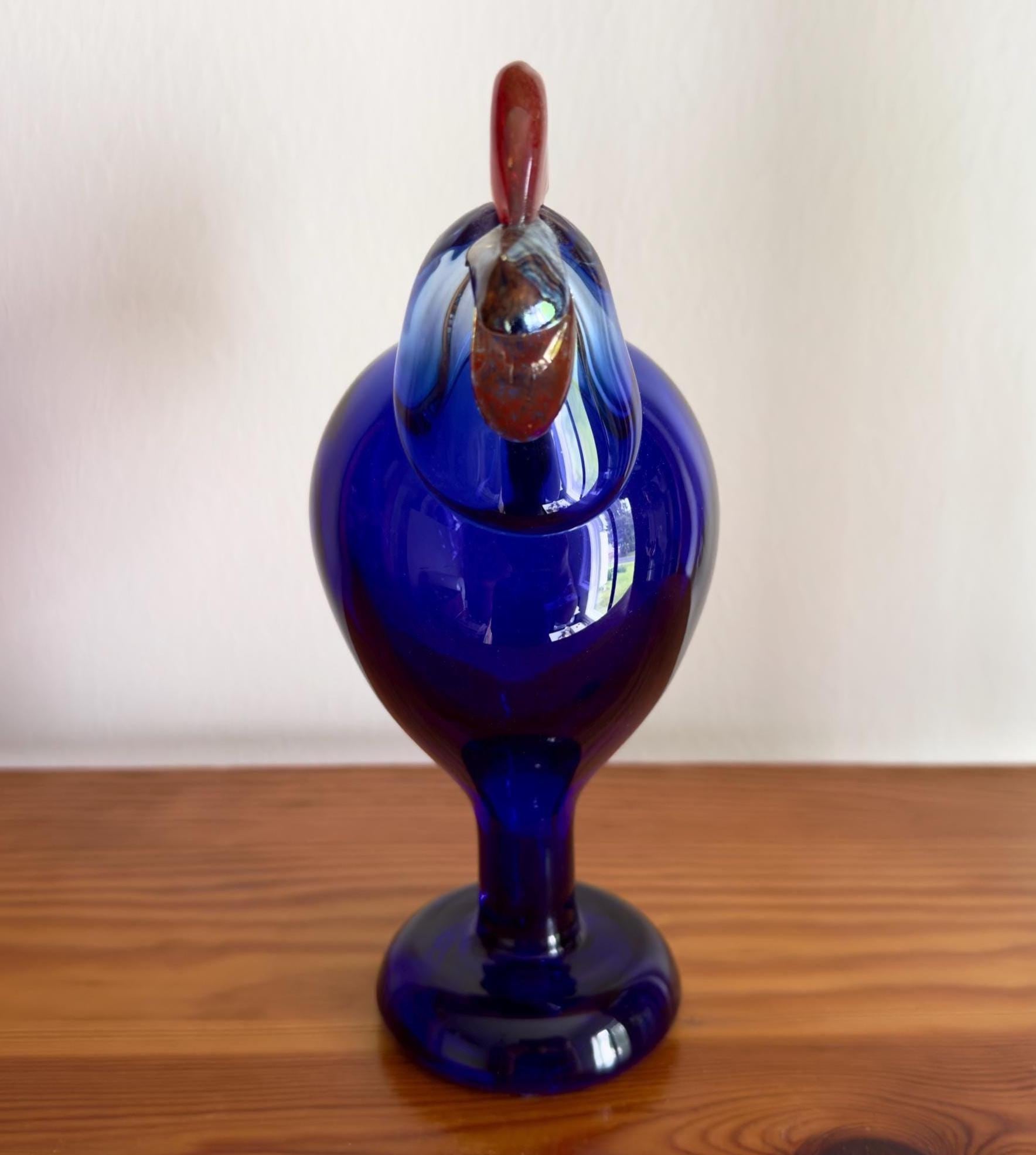 工芸品 Oiva Toikka Bird JUHLAKUKKO ROOSTER1997 Oiva Toikka Festive Rooster (kukko) Glass Bird 1997 25 Years