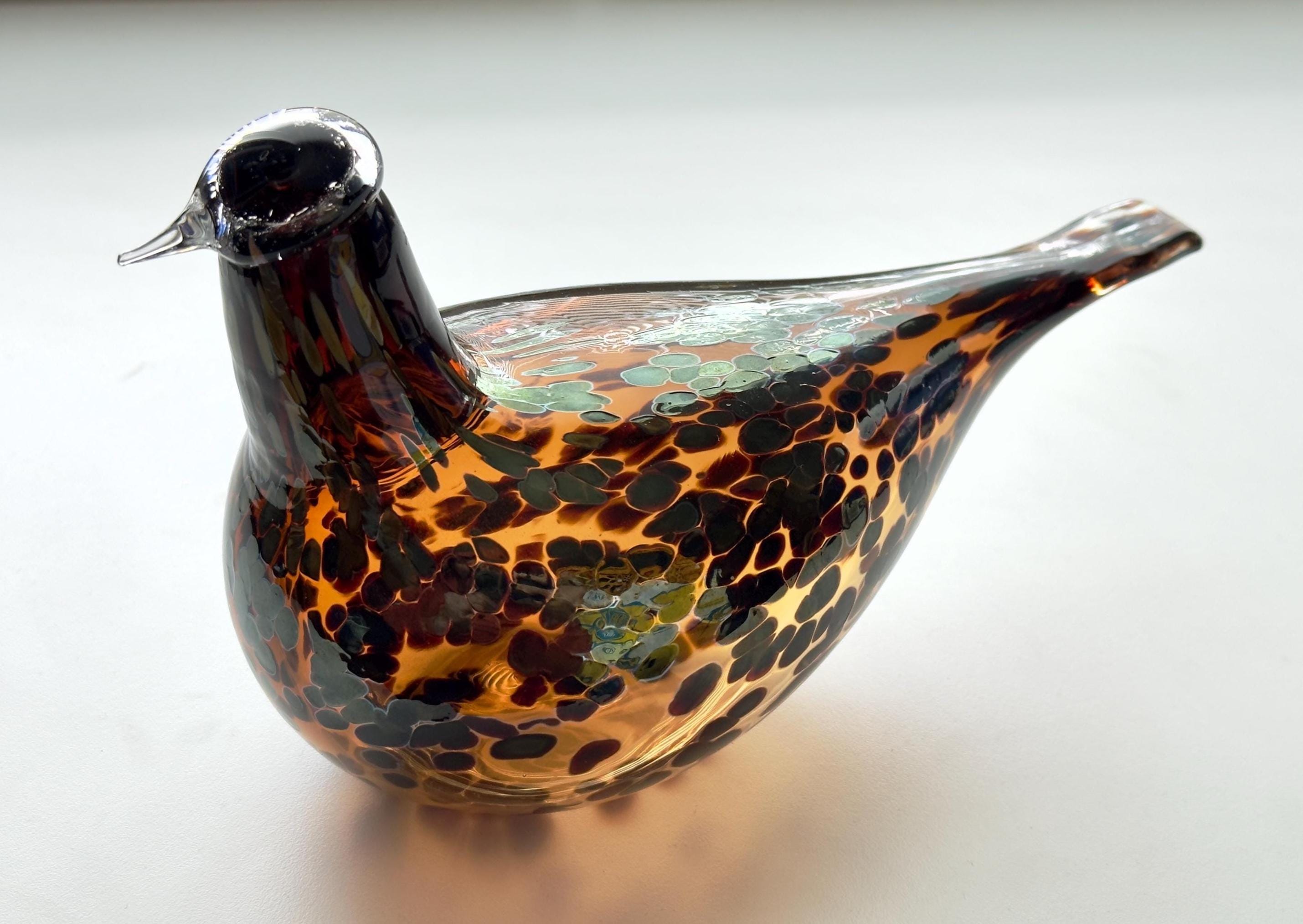 Oiva Toikka Pekkasiini Glass Bird Original 1990s Vintage