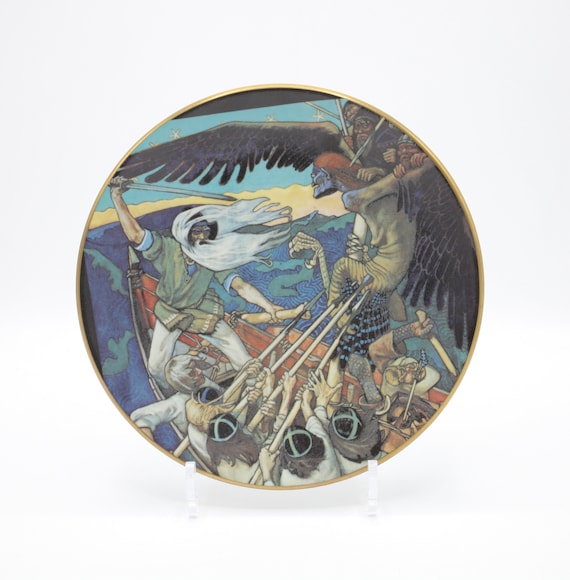 Arabia Finland Kalevala 4 Defense of the Sampo Rare Vintage Wall