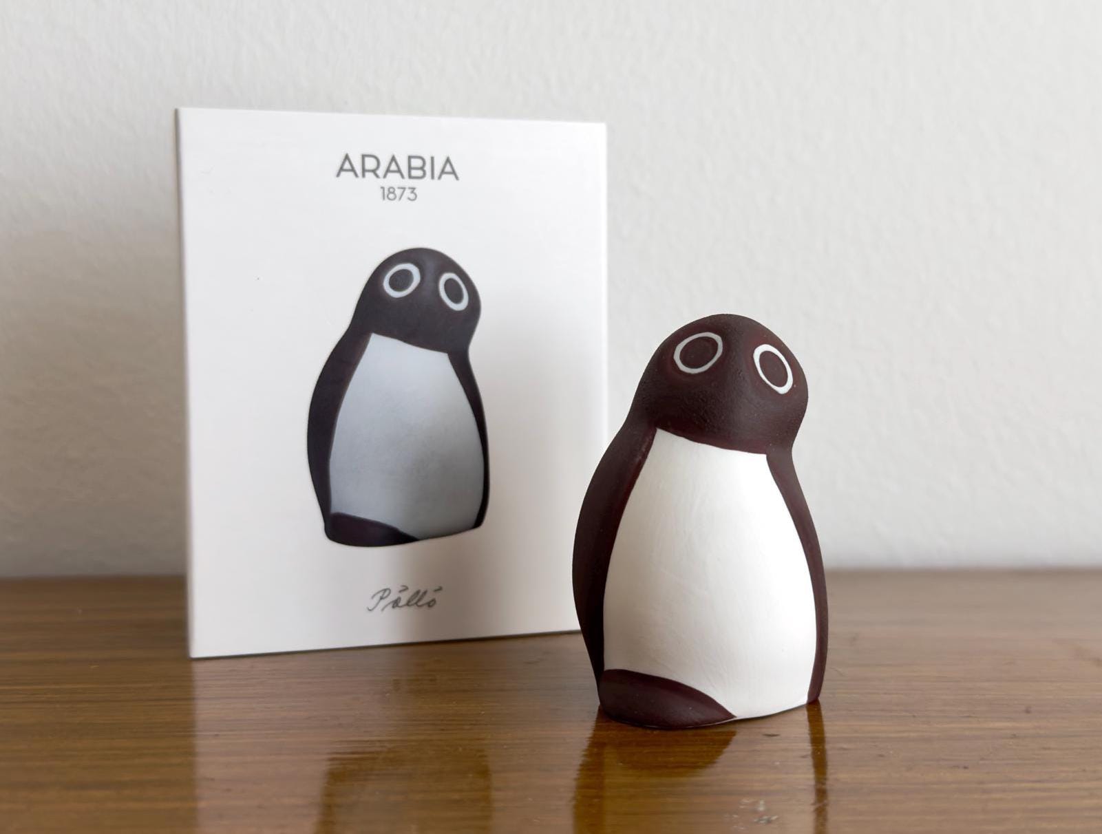 Arabia フィンランド フクロウの置物デザイン セラミック炻器 by Helja