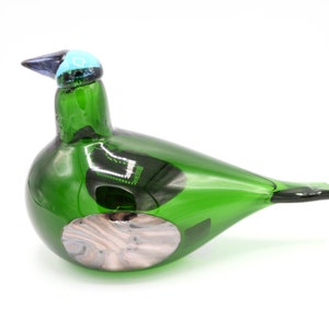 工芸品 Oiva Toikka Bird JUHLAKUKKO ROOSTER1997 Rooster Blue Birds by Toikka 25 Years Anniversary Bird