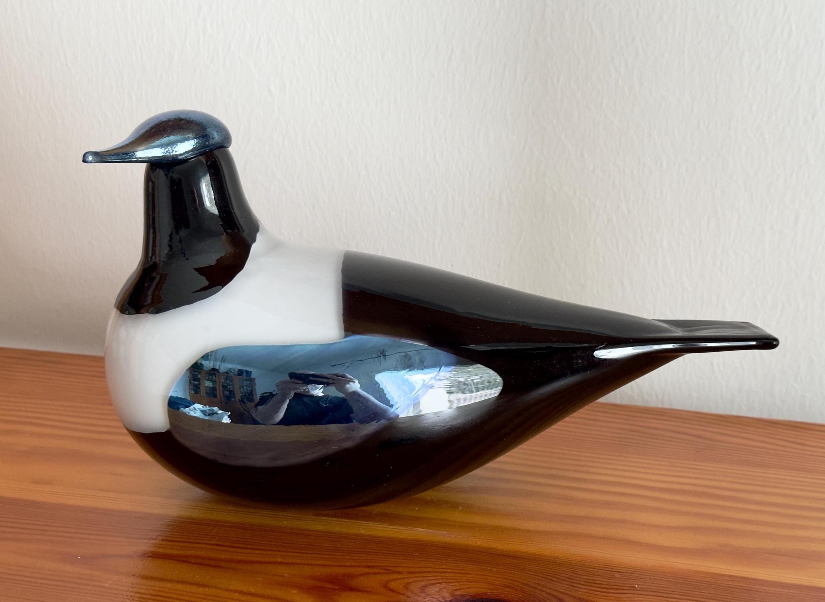 Oiva Toikka Magpie (harakka) Glass Bird Rare 1980s Elegant