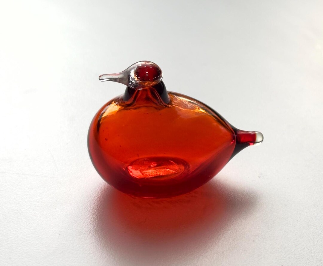 Oiva Toikka Golden Crested Kinglet (hippiäinen) Little Glass Bird