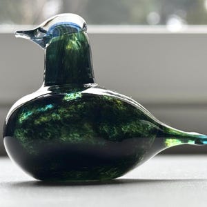 Oiva Toikka Golden Crested Kinglet (Hippiäinen) Little Glass Bird Very Rare Special Edition Design Glass by Nuutajärvi Finland