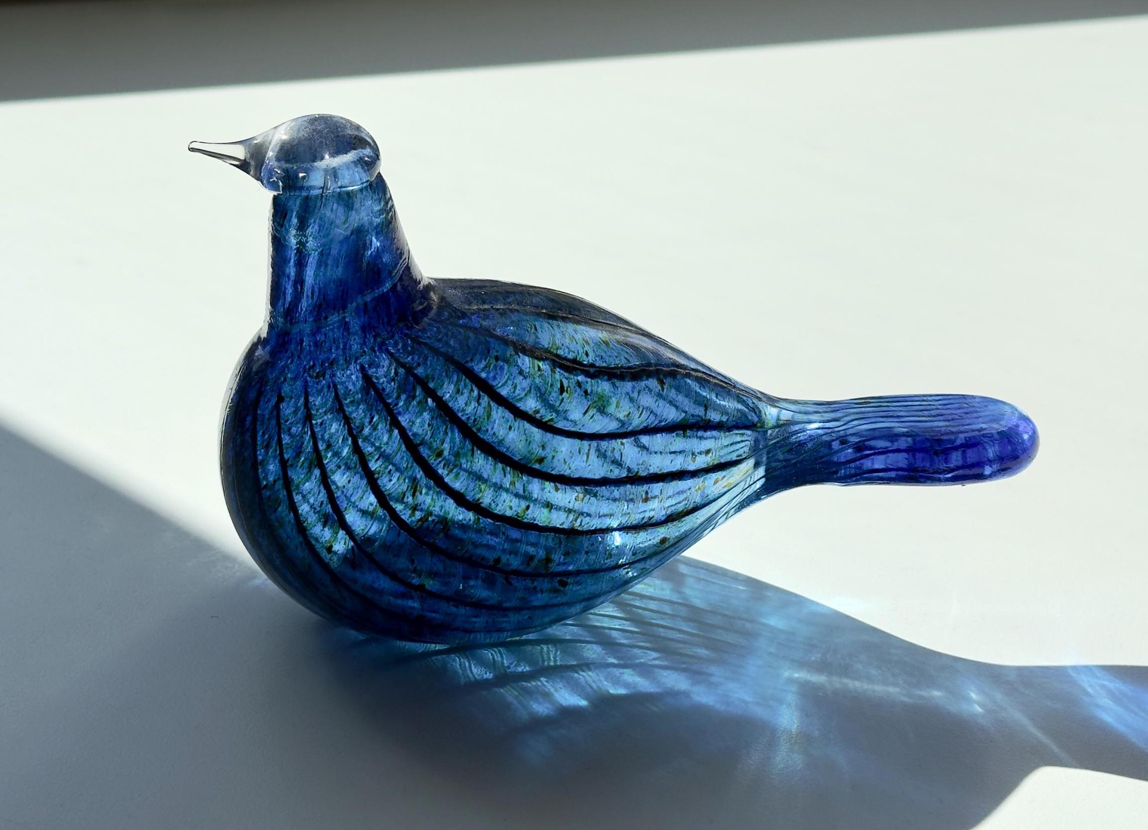 Oiva Toikka Blue Cuckoo (sinikäkönen) Glass Bird Very Rare Design