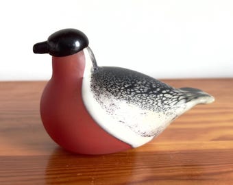 Vintage 90s Nuutajärvi Iittala Sinisulka Blue Bird Art Glass